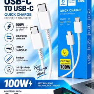DENMEN D20C USB-C USB-C 100W kabal