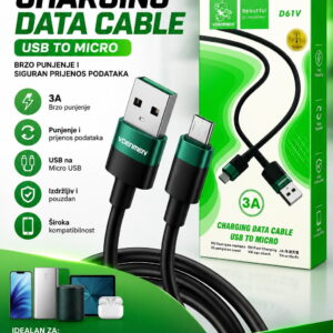 VDENMEN D61V – USB na Micro USB kabal 3A