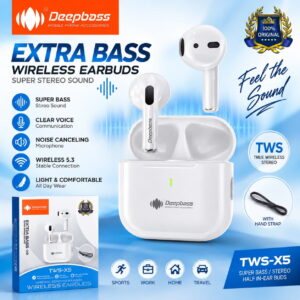 DEEPBASS TWS-X5 WIRELESS SLUŠALICE